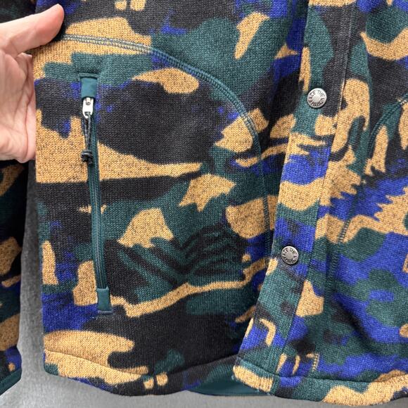 The North Face Shacket Mens Small Snap Up Fleece Gordon Lyons Green Blue Jacket - Picture 5 of 7